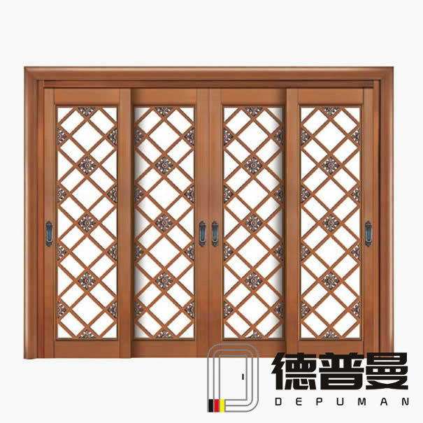 高檔別墅室內可選擇推拉玻璃銅門